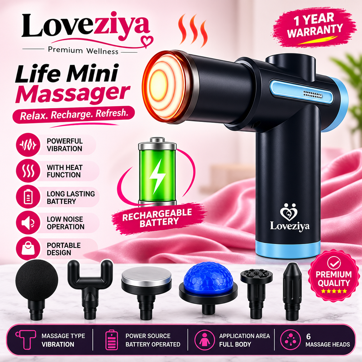 Life Mini Massager – Powerful Vibration Massage Gun