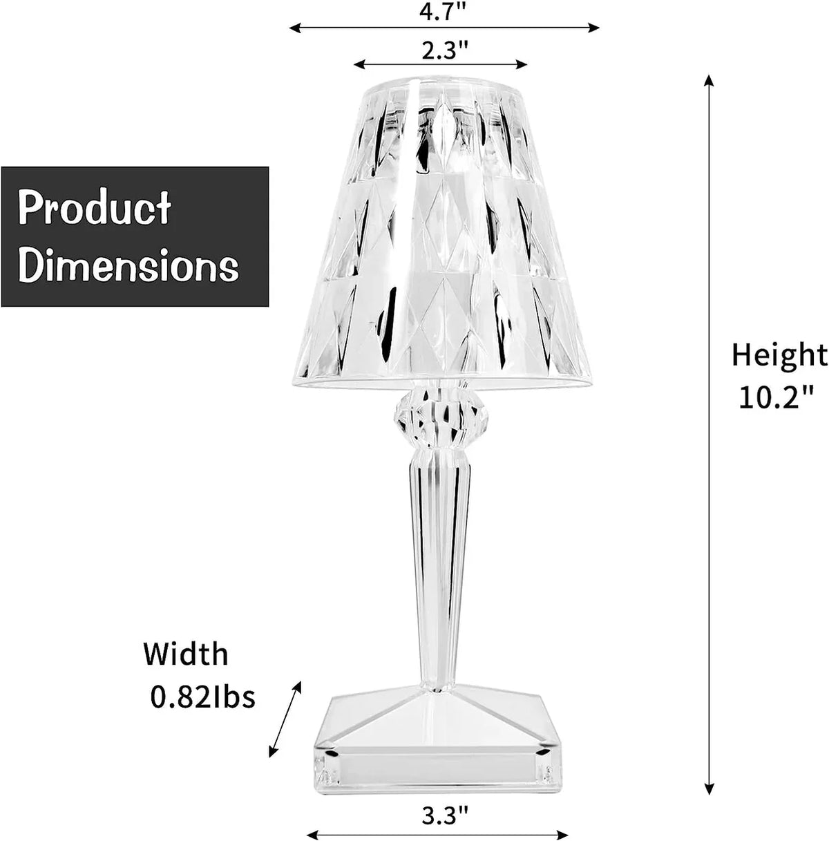 Xergy Crystal Diamond 5V 3W,3 Color With Touch Control